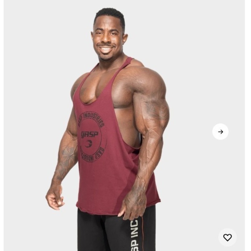 GASP Men's XXL Maroon Stringer Tank Top Gym Bodybuilding Muscle Shirt NWT
